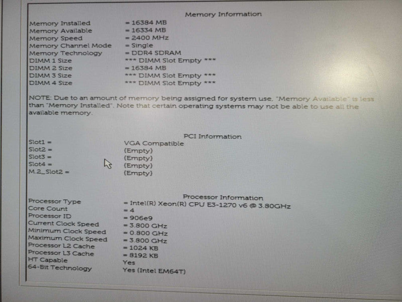Dell precision T3620 Xeon E3-1270 V6 @ 3.30ghz 16gb ram / NO HDD/GPU !