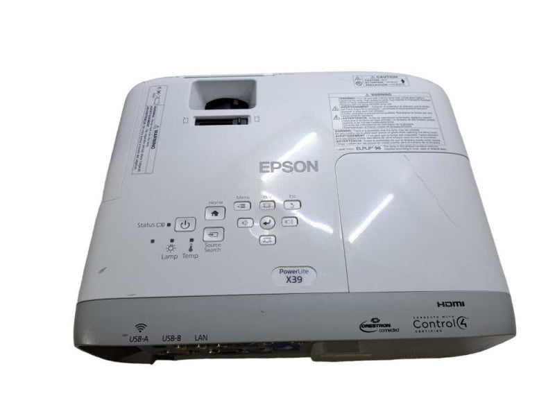 Epson PowerLite X39 3LCD Projector 3500 ANSI HD 1080p | 2179 Lamp Hrs