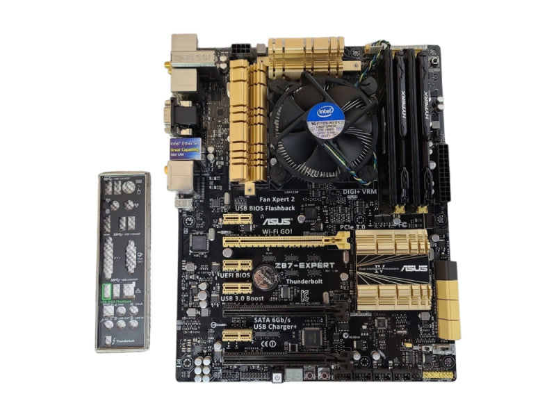 ASUS Z87-EXPERT w/ Intel i7-4770k 3.50GHz, 32GB DDR3 RAM, I/O Shield