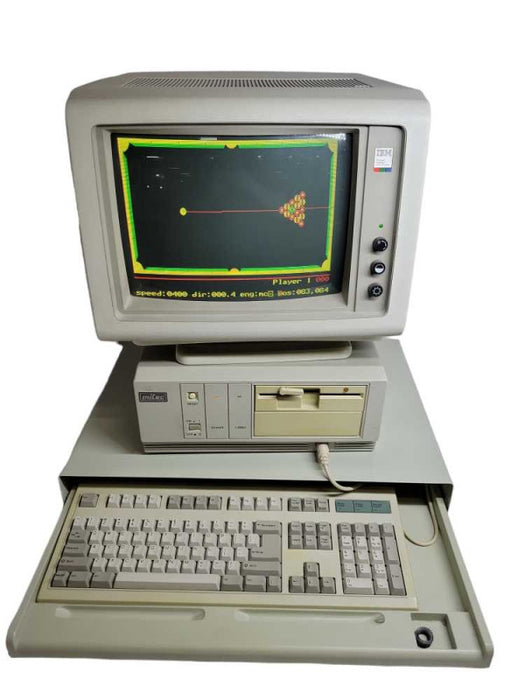 Mitac MPC1100-1 + IBM 5153 CGA Color Monitor + BTC-53 Mechanical Keyboard %