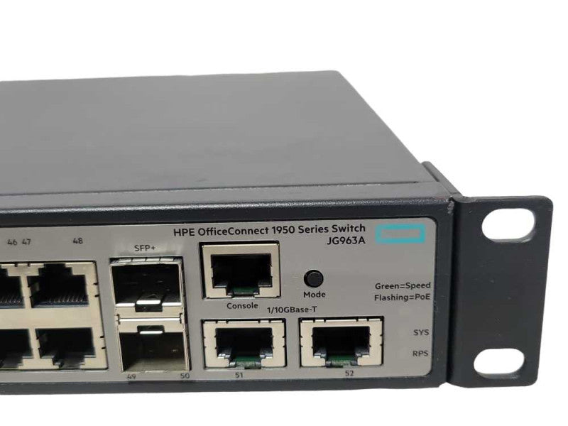 HPE OfficeConnect 1950 JG963A 48-port Gig PoE+ 2SFP+ 2xGig uplinks Switch _