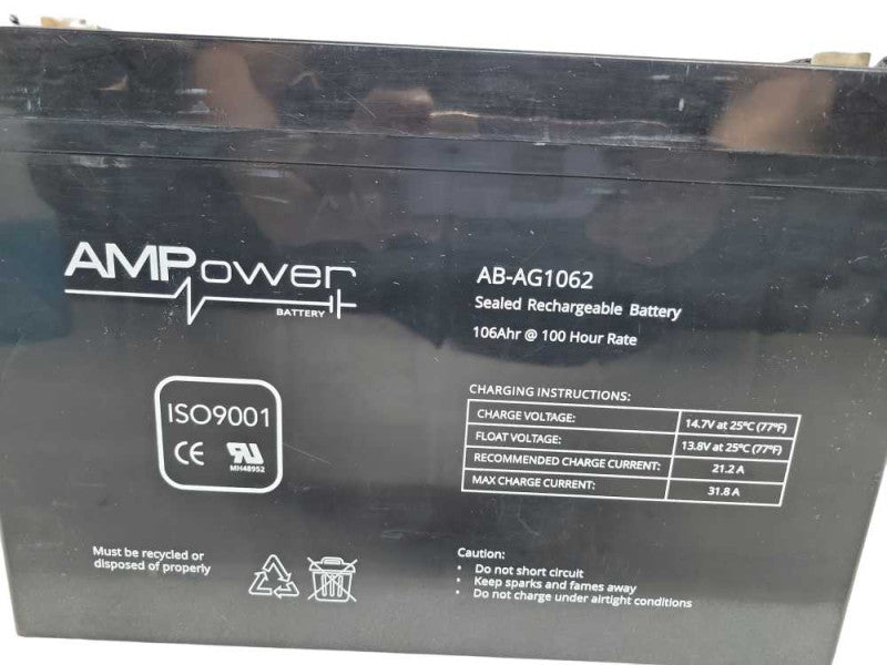 Ampower AB-AG1062 12V / 95AH AGM Battery %