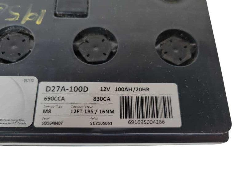 Discover Deep Cycle AGM Battery 12V / 100Ah  %