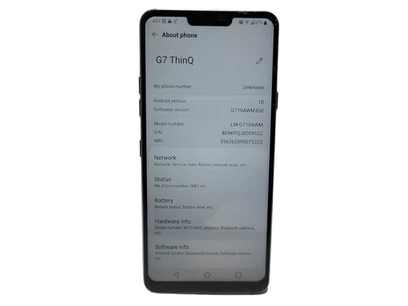 LG LG-G710AWM G7 Thin Q 64GB READ $