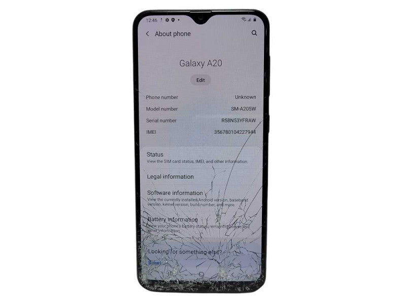 Samsung Galaxy A20 32GB (SM-A205W) - READ $
