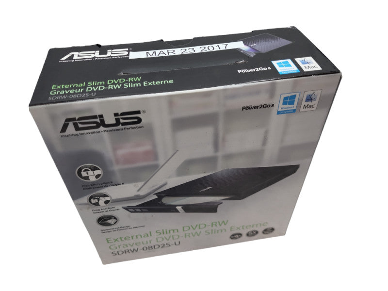 ASUS SDRW-08D2S-U LITE/BLK/G/AS External Slim DVDRW 8X BLK &