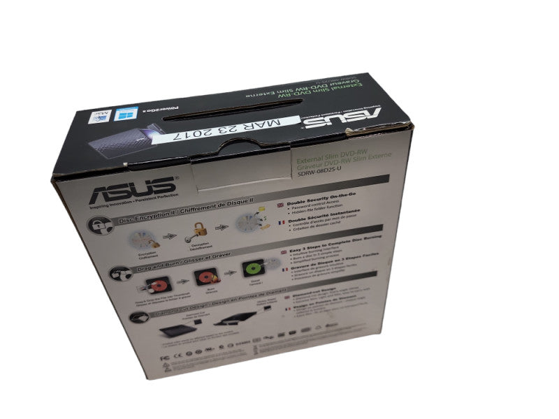 ASUS SDRW-08D2S-U LITE/BLK/G/AS External Slim DVDRW 8X BLK &