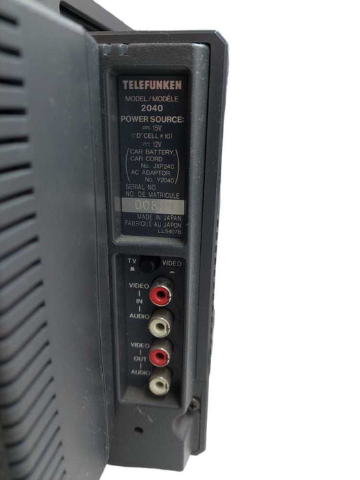 Rare Vintage Telefunken Black N White TV Model:2040 with Adaptor Model:Y2040 =