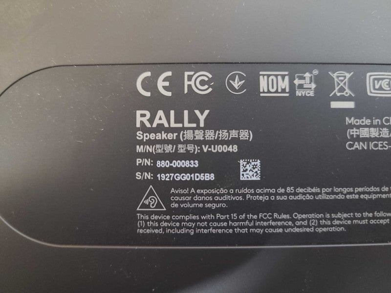 Logitech Rally Speaker V-U0048 Pair, 880-000833, 880-000822, READ