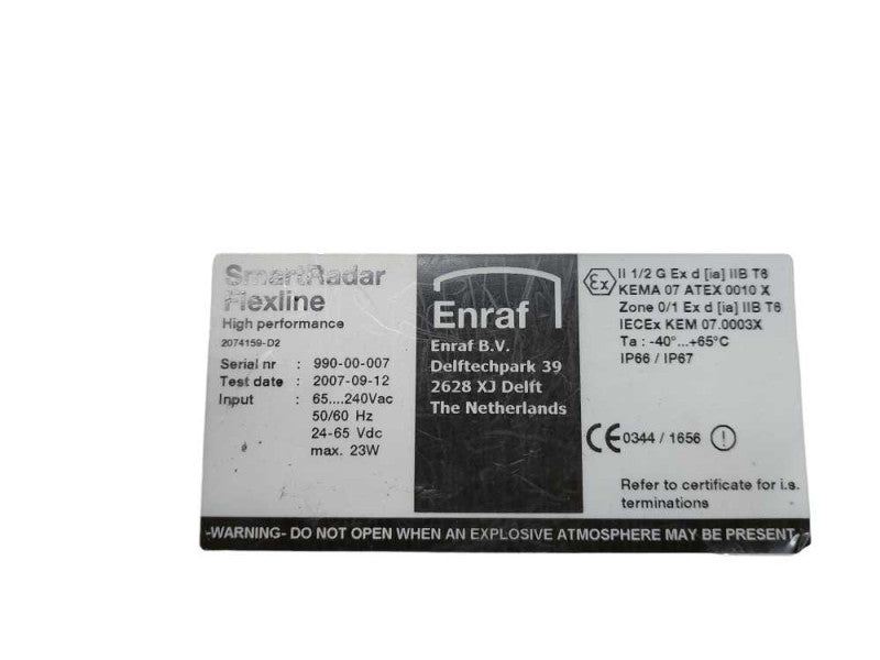 Enraf Smart Radar Flexline High Performance 2074159-D2 / SmartView Integrated =