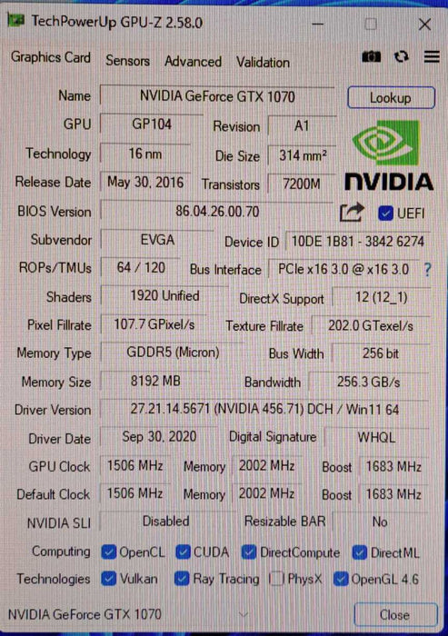 EVGA GeForce 1070 FTW DT GAMING (08G-P4-6274-KR) )