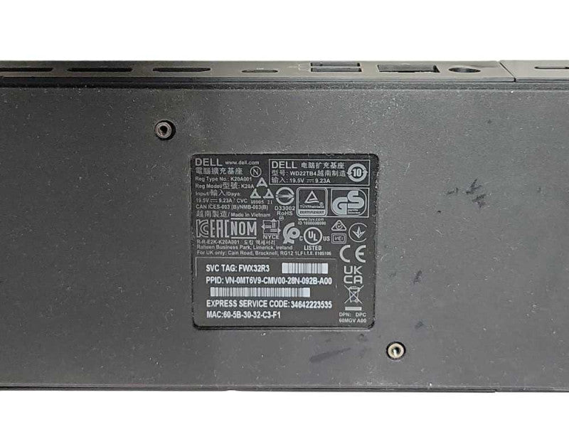 Dell WD22TB4 Thunderbolt Dock Station DP HDMI USB 180w only _