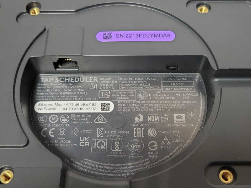 Logiteck Logi VR0028 Tap Scheduler no MOUNTING KIT _