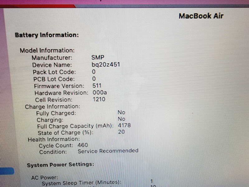 Apple Macbook Air 2017 13\\" Core i5-5350U @ 1.8GHz 8GB DDR3 500GB SSD [Read] (
