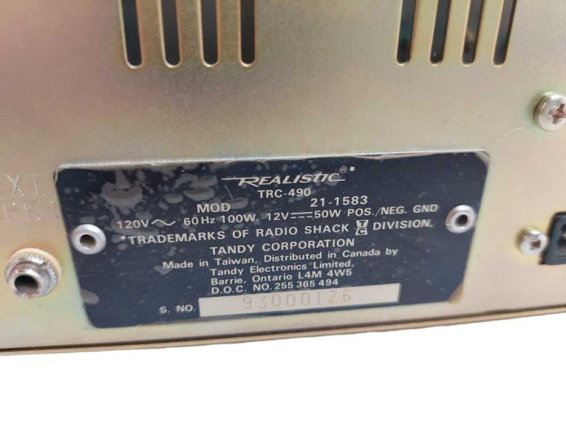 Realistic Navaho Model:TRC-490 21-1583 w Realistic Amplified Base Station Mic =