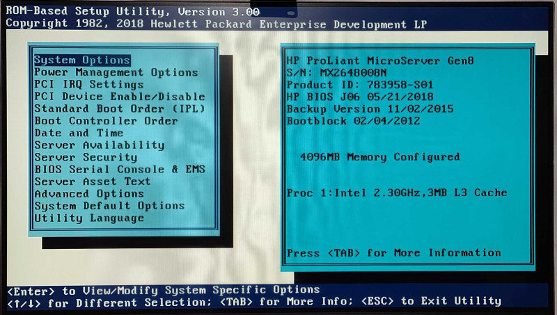 HPE Proliant MicroServer Gen8, E3-1220L 2.30GHz, 4GB RAM, 2x 1TB HDDs, B120i