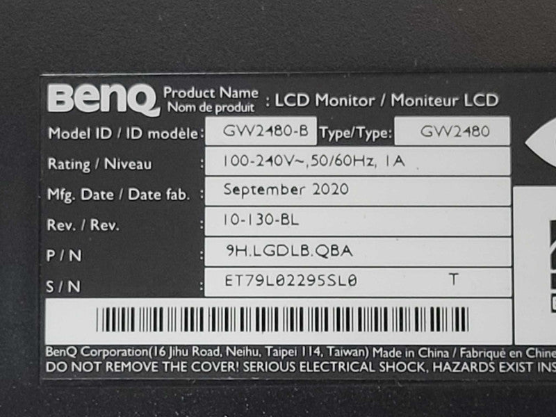 BenQ GW2480-B 24\\" Full HD Frame Less 1920 x 1080 VGA HDMI DisplayPort _