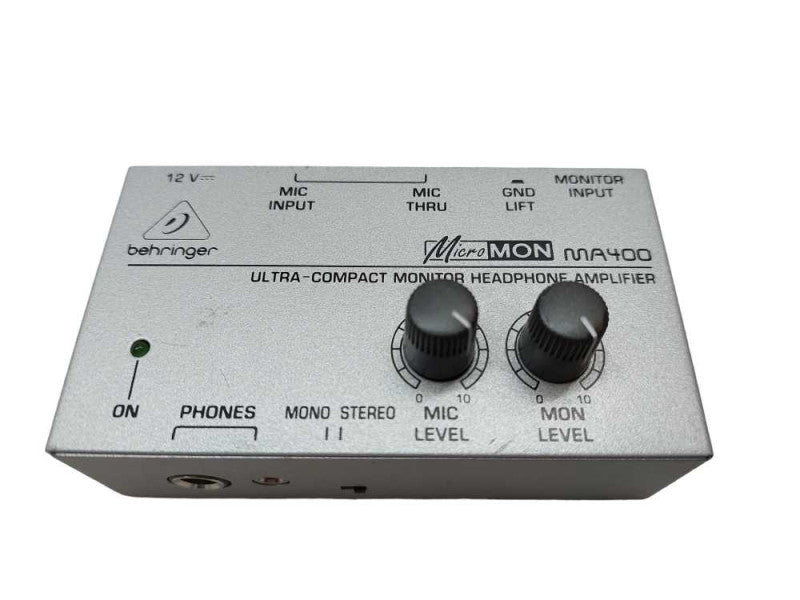 Behringer Micro Mon Ultra-Compact Monitor Headphone Amplifier Model: MA400 =