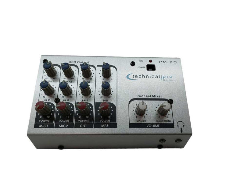 Technical Pro Podcast Mixer Model: PM-20 =