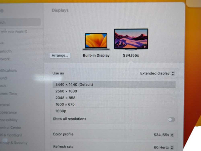 Samsung S34J550WQN 34 inch 3440 x 1440 wide monitor PLEASE READ  -