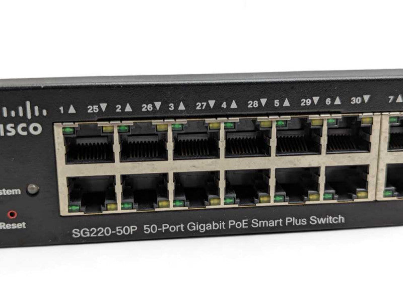 Cisco SG220-50P-K9 50 port gigabit PoE Smart Switch with web interface  Q-