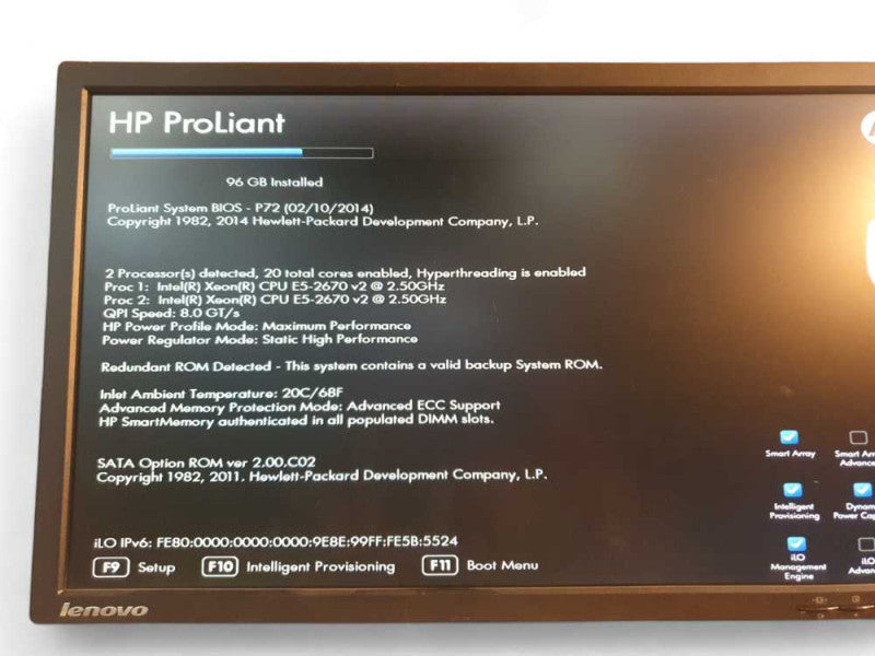 HP ProLiant ML350p Gen8 2x Intel Xeon E5-2670 v2 @ 2.50Ghz, 96GB RAM  -