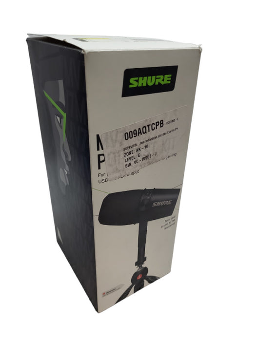Shure MV7 Podcast Kit Bundle, XLR/USB Microphone with Tripod, USB &