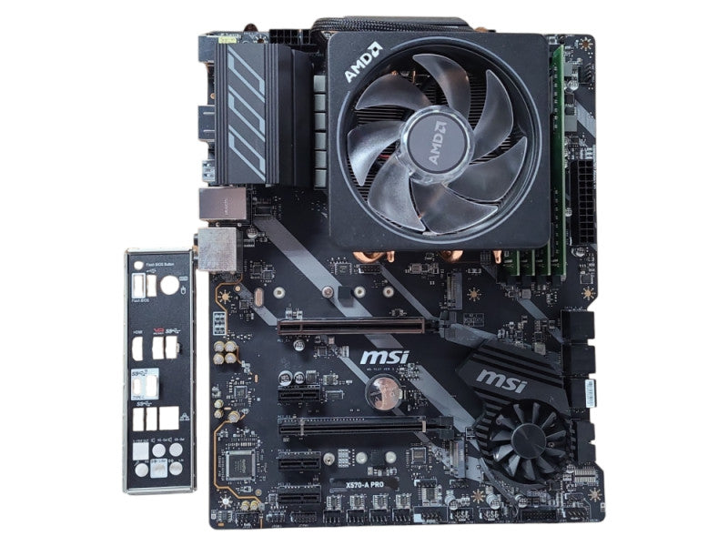 MSI X570-A PRO w/ AMD Ryzen 9 3900X 12-Core CPU, 32GB DDR RAM, I/O Shield