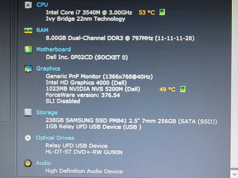 Dell Latitude E6430 ATG| i7-3540M| 8GB DDR3| Nvidia NVS 5200M| 256GB SSD READ Î² BudLap