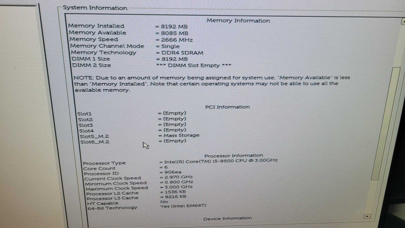 Dell OptiPlex 3070 - Core i5-9500 | 8GB RAM | 256GB NVMe %