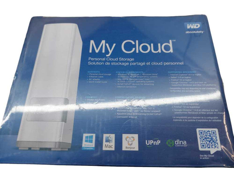 New Western Digital My Cloud Personal Cloud Storage 2TB MN:WDBCTL0020HWT-NESN =