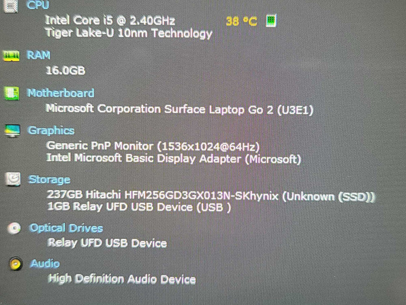 Microsoft Surface Laptop Go 2 | i5-1135G7| 1GB DDR4| 256GB SSD | PARTS/REPAIR QÎ² BudLap
