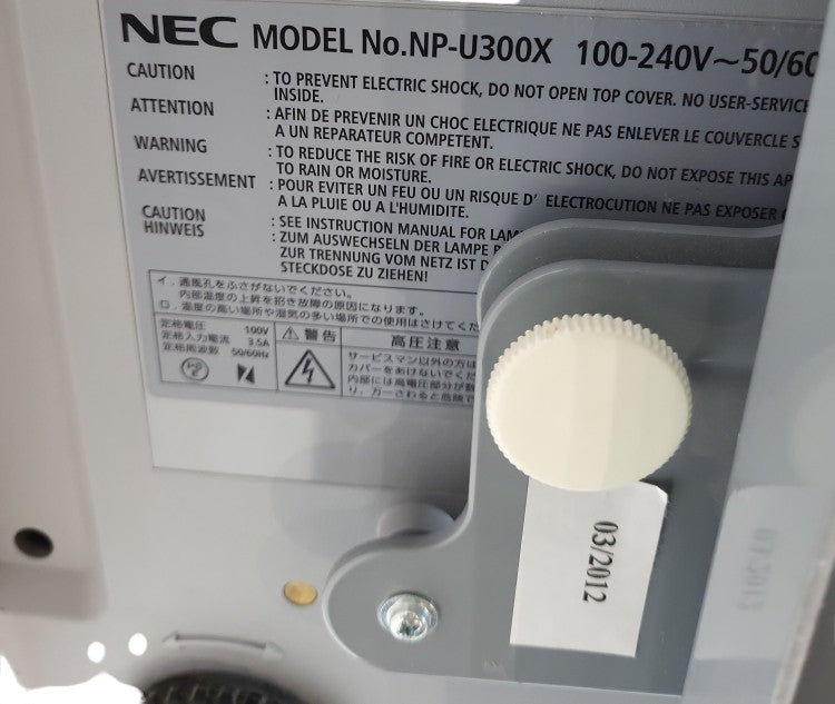 Nec U300X (NP-U300X) Ultra Short-Throw DLP Projector with mounting - HDMI &