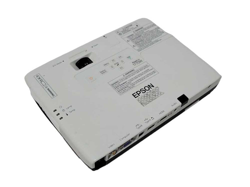 EPSON PowerLite 1770W LCD Projector H362A, 203H Lamp Hours, No Remote _