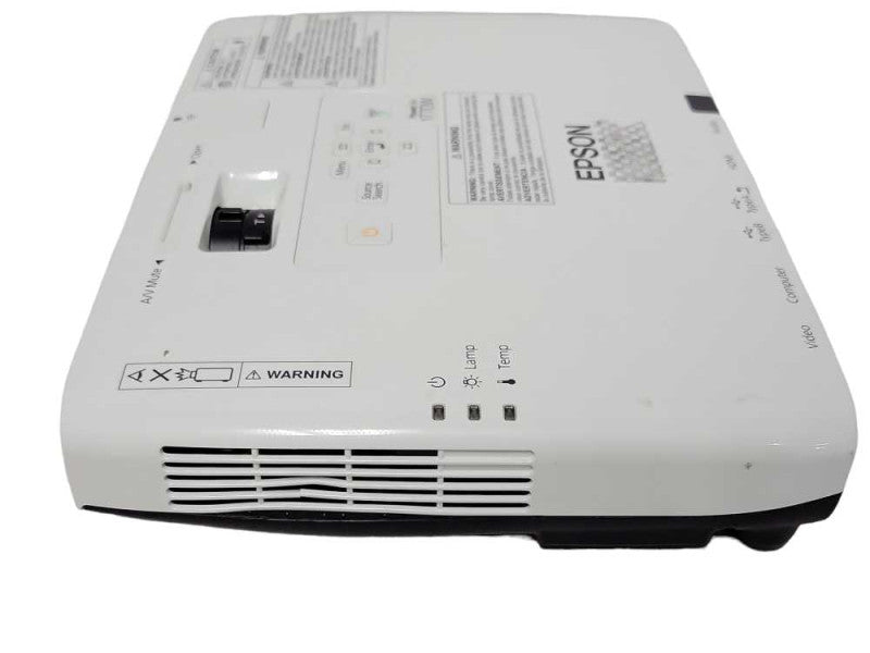 EPSON PowerLite 1770W LCD Projector H362A, 203H Lamp Hours, No Remote _