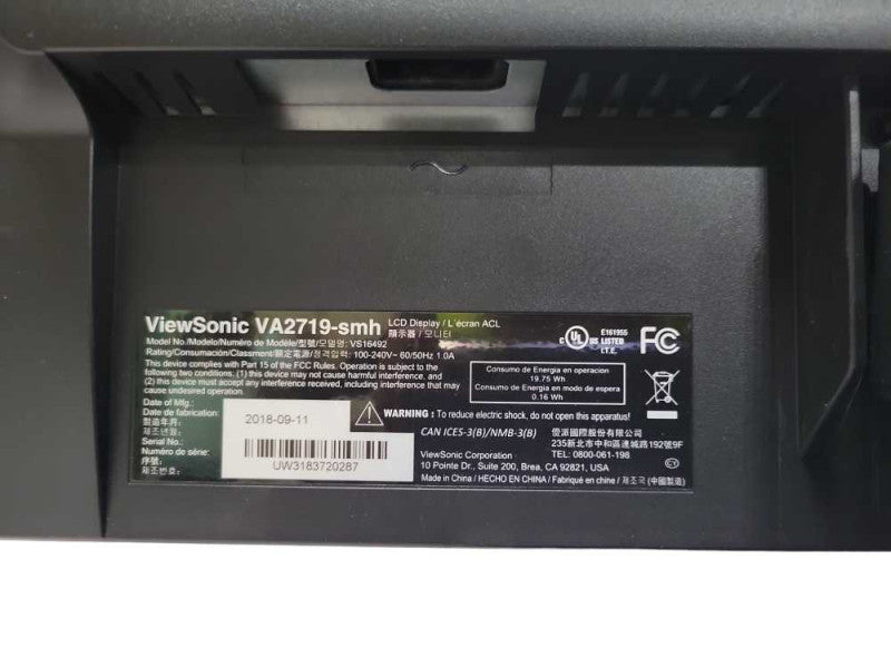 ViewSonic VA2719-SMH 27\\" Widescreen IPS LED Monitor with built-in Speakers _
