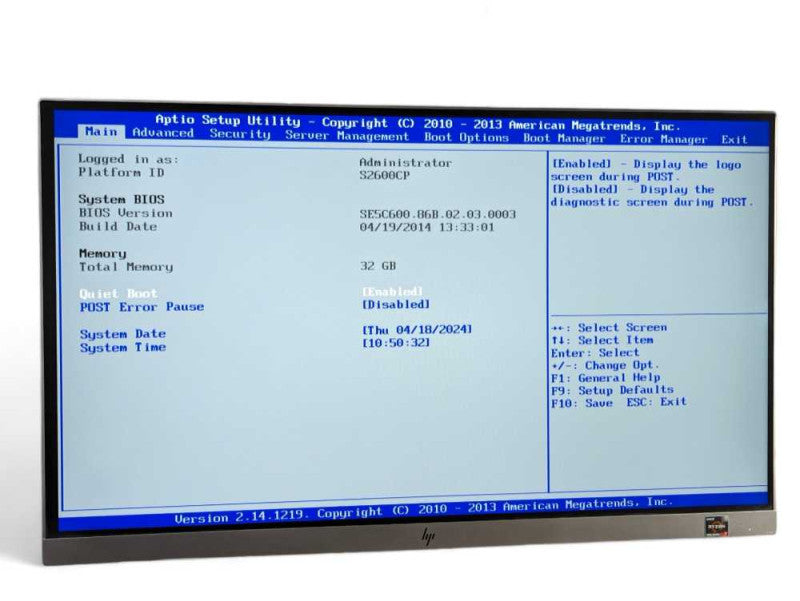 Intel Server S2600P 2x Intel Xeon E5-2603 v2 @ 1.80Ghz, 32GB RAM  -