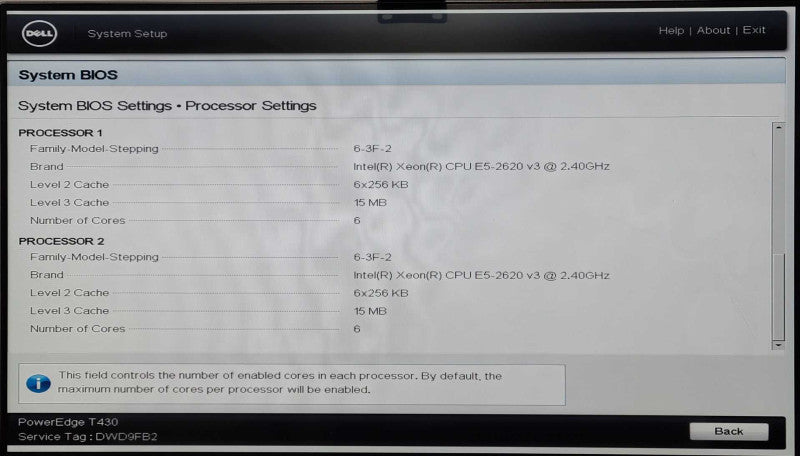 Dell T430 Tower Server, 2x Xeon E5-2620 v3 @ 2.40GHz 48GB DDR4, PERC H330