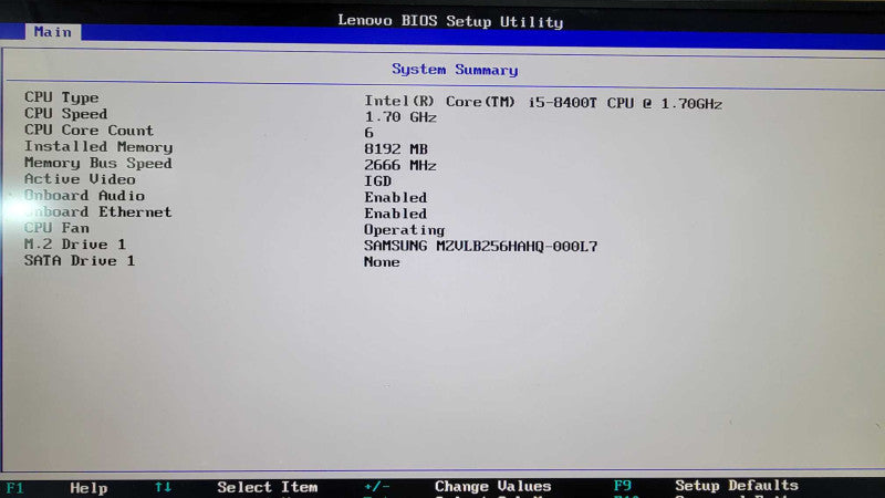 Lenovo thinkcenter M720Q - Core i5-8400T | 8GB RAM | 256GB NVME + PWR %