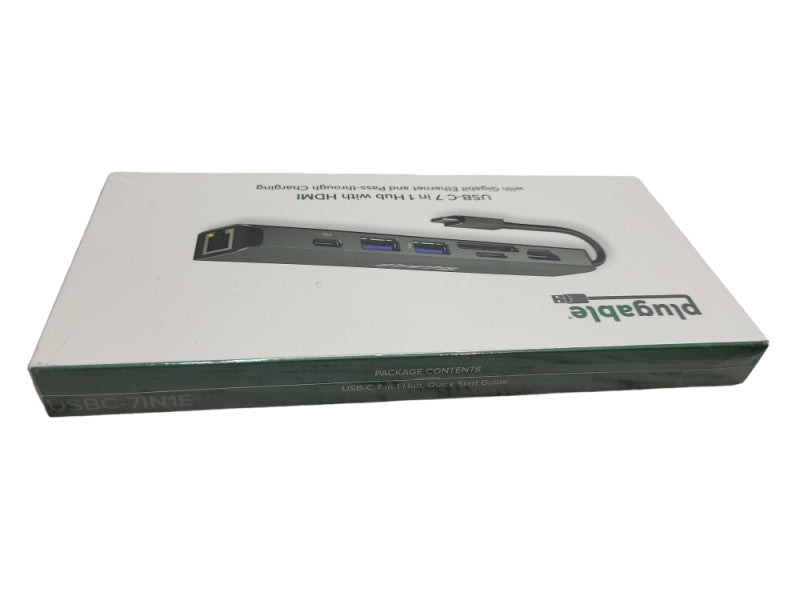 Plugable 7-in-1 USB C Hub Multiport Adapter with Ethernet SEALED Q&