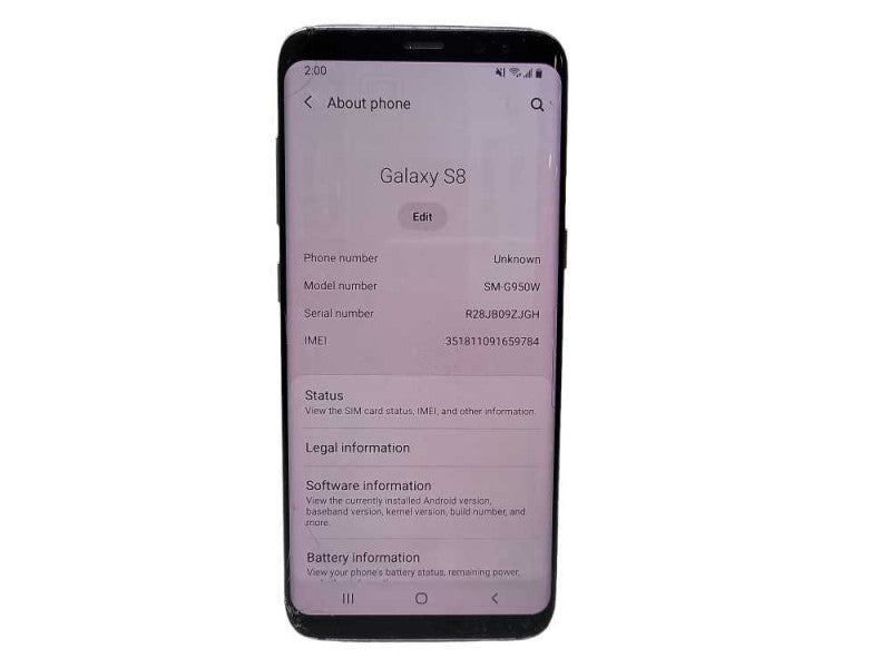 Samsung Galaxy S8 64GB (SM-G950W) - READ $
