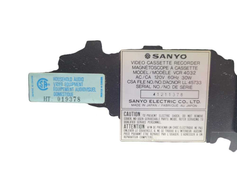 Sanyo VCR 4032 Super Beta %