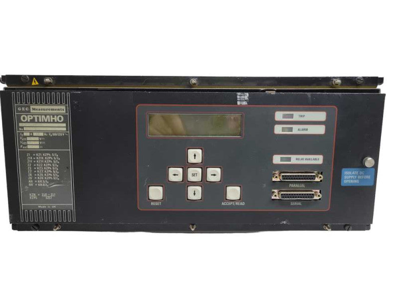 GEC ALSTHOM OPTIMHO LFZP STATIC DISTANCE PROTECTION RELAY %