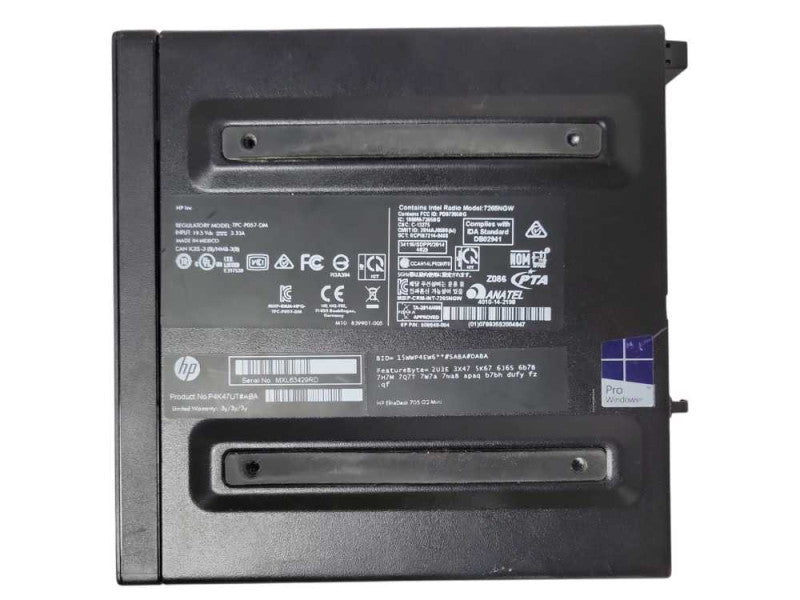 HP EliteDesk 705 G2 Mini PC, AMD PRO A10-8700B 1.8GHz, 4GB RAM, 256GB SSD _