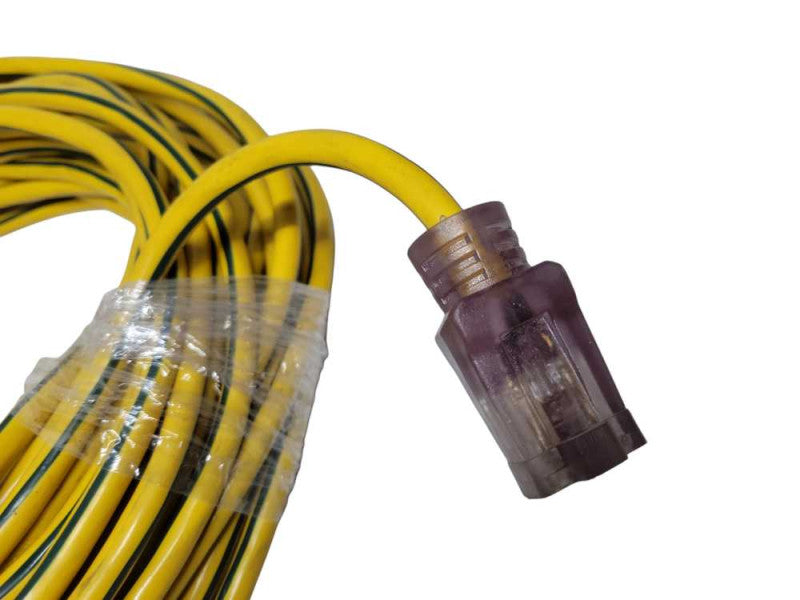 80-ft 10A 125 Volts 3-Conductor Single Outlet Yellow Outdoor Extension Cord %