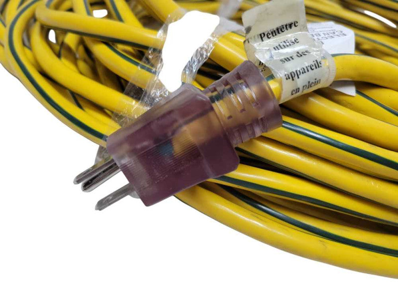 80-ft 10A 125 Volts 3-Conductor Single Outlet Yellow Outdoor Extension Cord %
