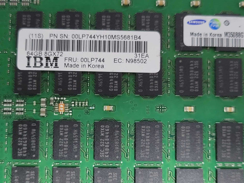 IBM 00LP639 Power8 Samsung EM85 64GB DDR3 8Gx72 DIMM RAM Memory - 00LP744 Q_