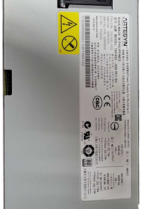 IBM Artesyn 7001692-J000 1400 Watt Server Power Supply for Power E850 Q_