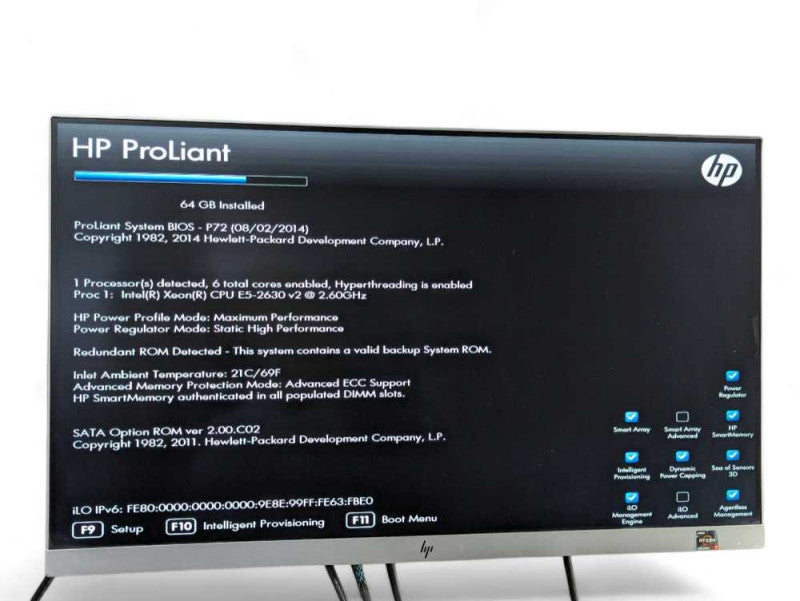HP ProLiant ML350p Gen8 Intel Xeon E5-2620 0 @ 2.00GHz, 32GB RAM  - -