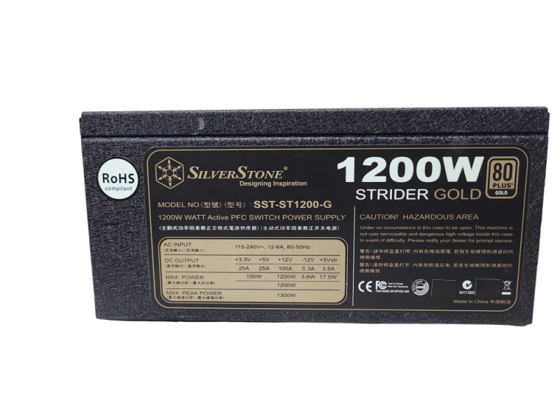 Silver Stone SST-ST1200-G 1200W Strider Gold 80 Plus Gold Power Supply
